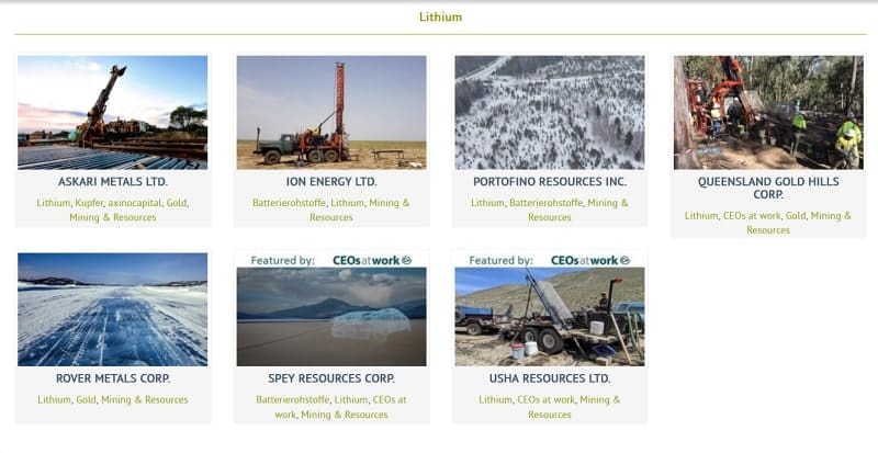 Unternehmensprofile Lithium min